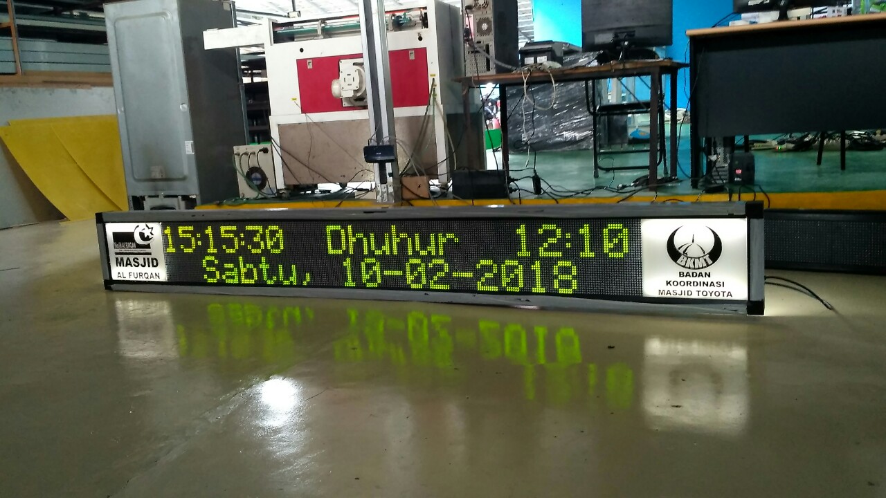 Jual Running Text Jadwal Sholat di Bogor dengan Berbagai Ukuran